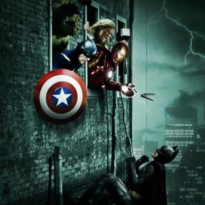 caption this AVENGERS and BATS