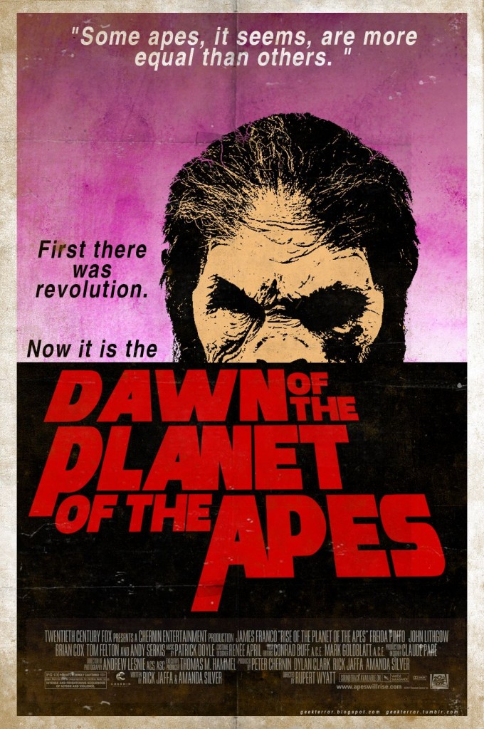Dawn of the Planet of the Apes RIPOFF POSTER