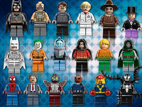 LEGO super heroes mini fig poster