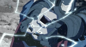dark knight returns part 2 batman electrocutes superman